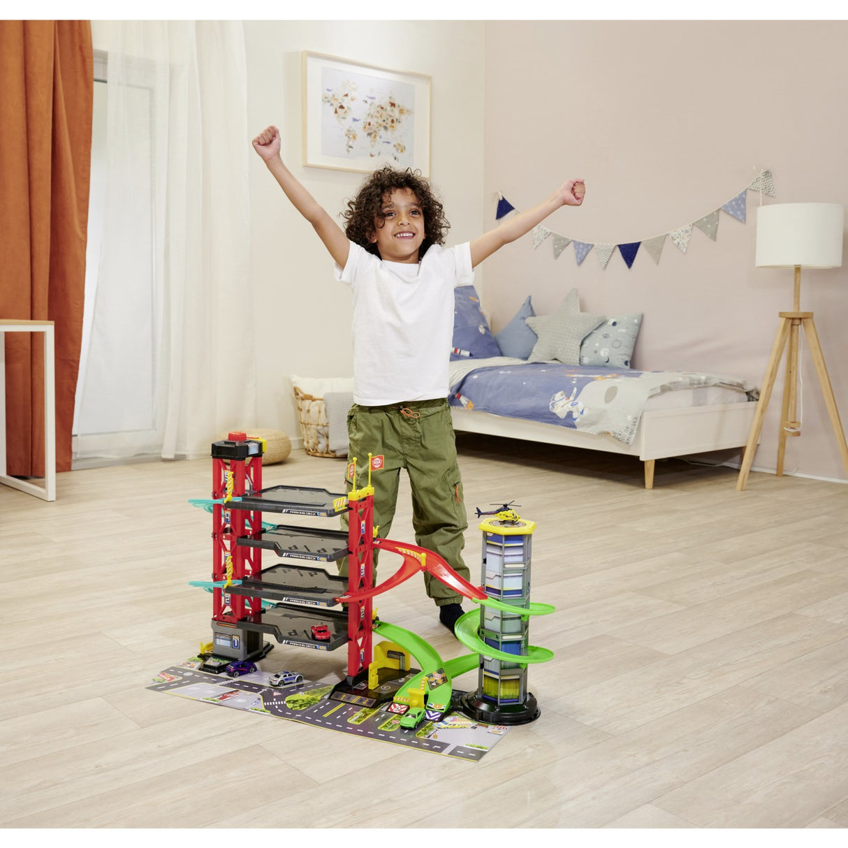 Dickie Toys Parkeringshus Med 4 Biler