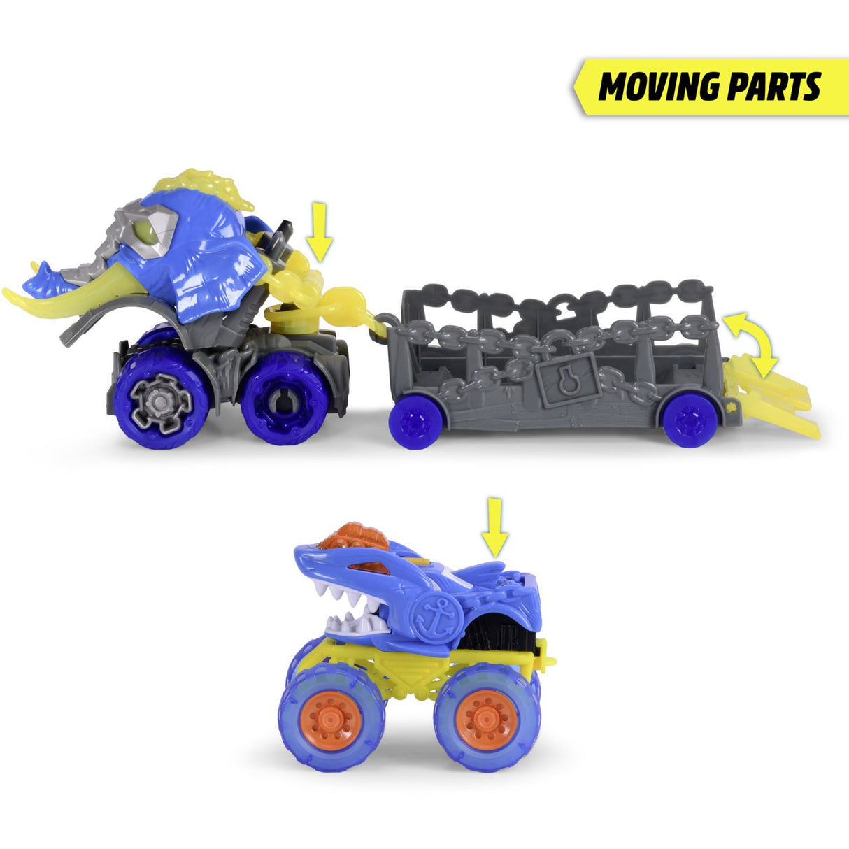 Dickie Toys Monster Ranger Haj Bil Med Anhænger