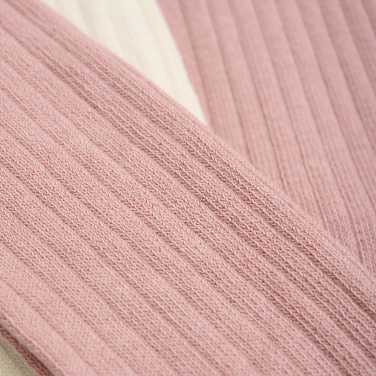 Minymo Ash Rose Strømpebukser Solid Rib 2-Pakning