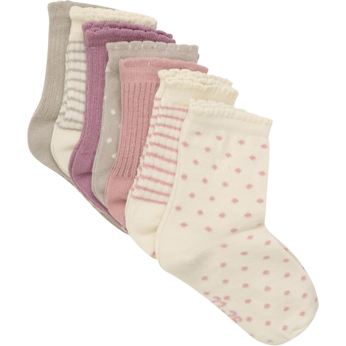 Minymo Ash Rose Strømper Med Pattern 7-Pack