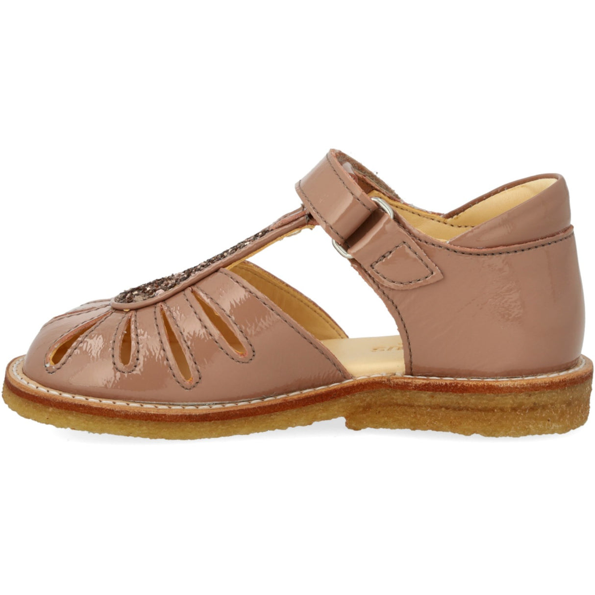 Angulus Clay/Clay Glittersandal med Dråpedetalj i Glitrende Glitter