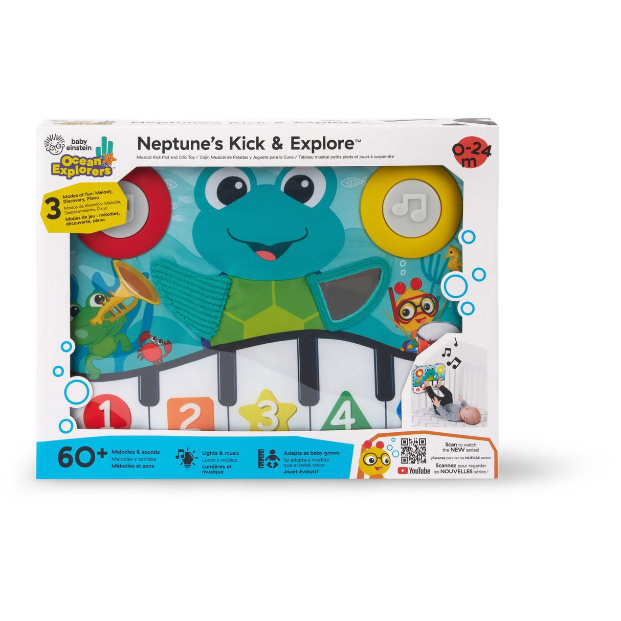 Baby Einstein Musical Kick Pad And Crib Leketøy Neptune's Kick & Explore™