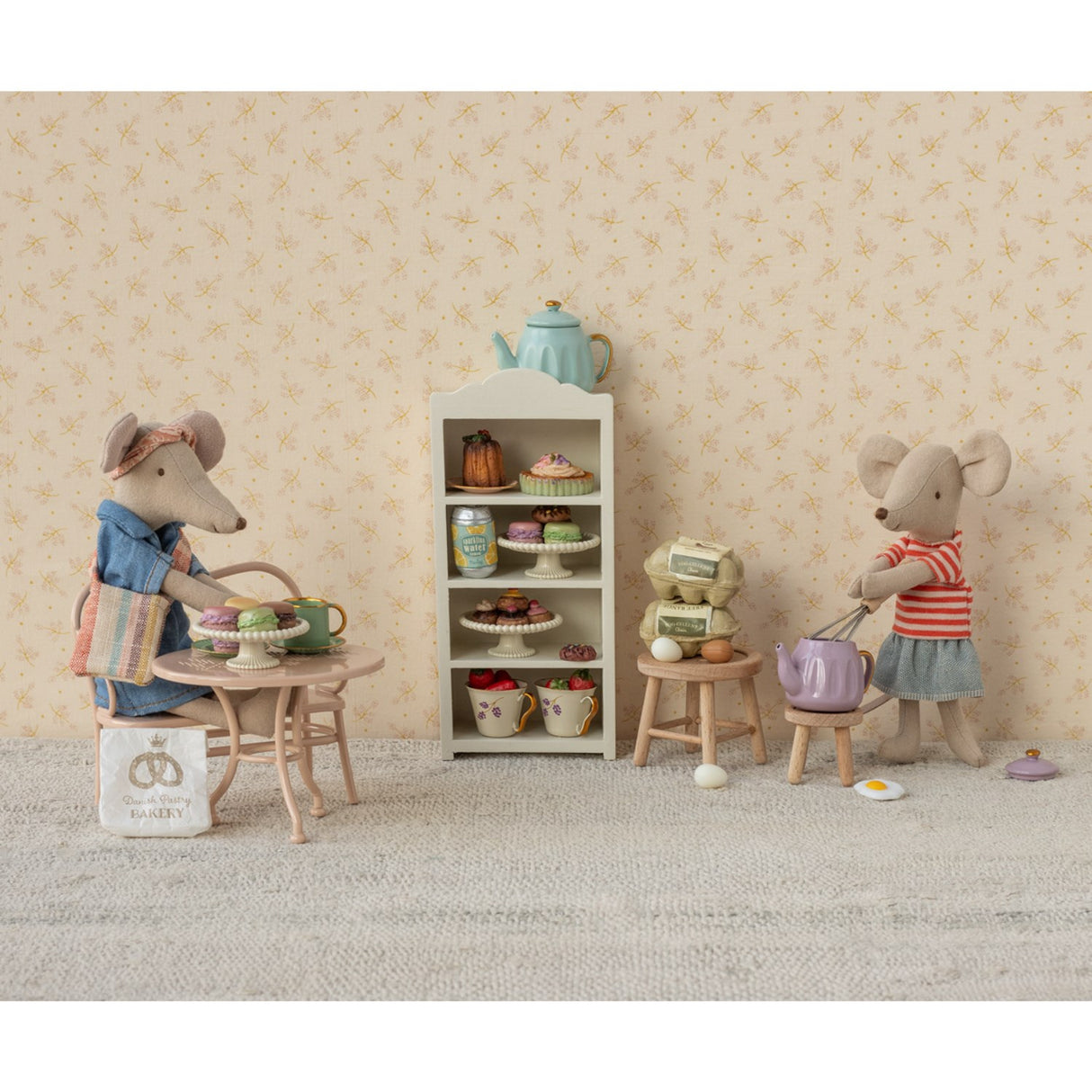 Maileg Denim Kjole Og Bag, Mum Mouse