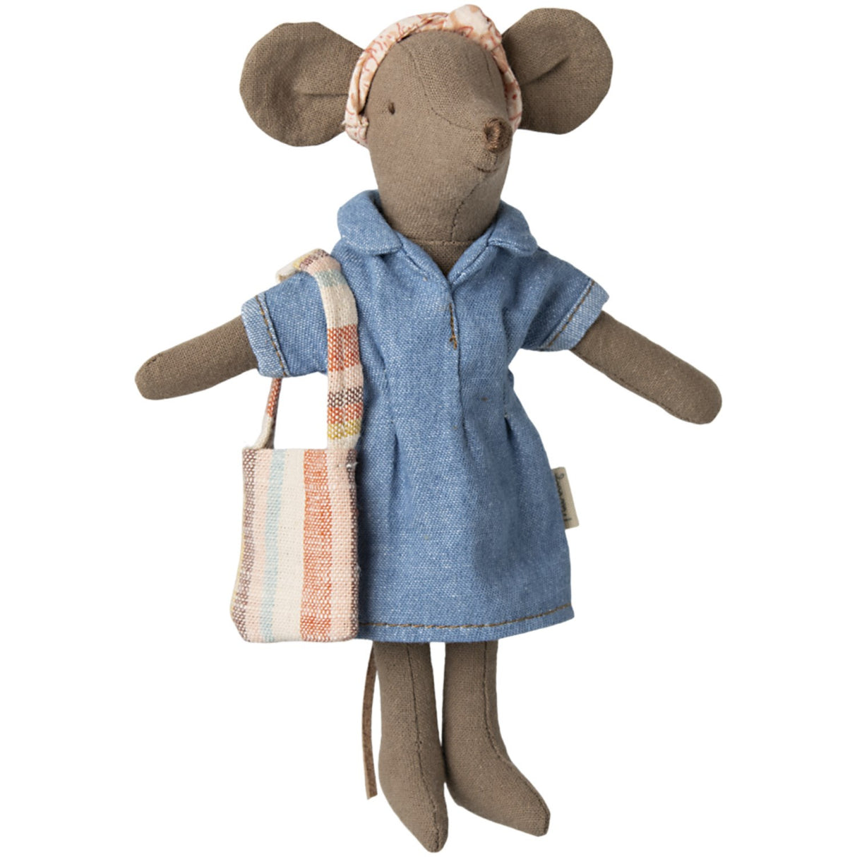 Maileg Denim Kjole Og Bag, Mum Mouse