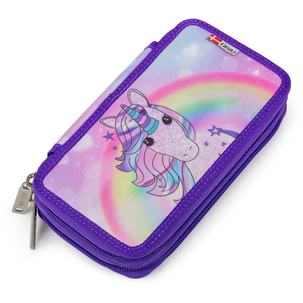 JEVA Unicorn Pennal Med Fyld Twozip 8865