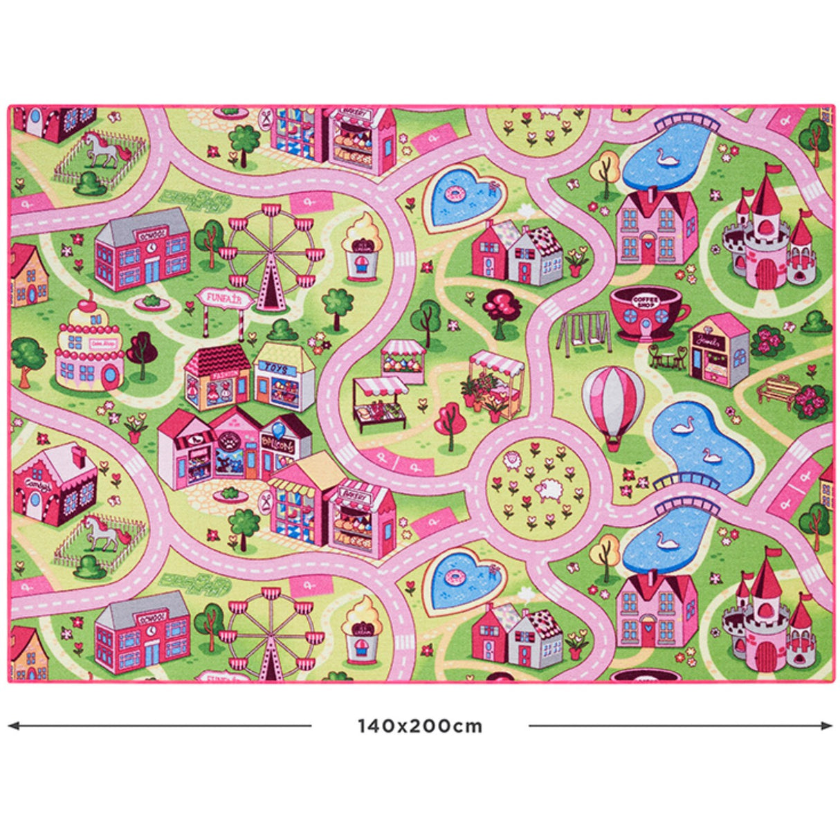Rebel Roads Fairground Life Teppe - 140 X 200 Cm
