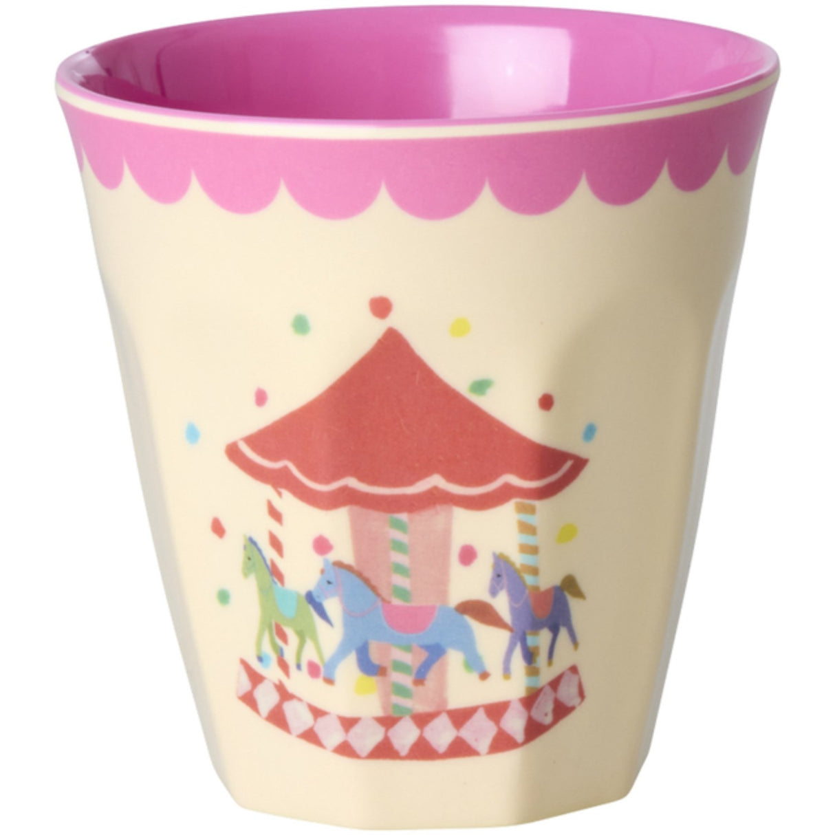 Rice Fun Fair Print Pink Melamine Kopper Small 6 Pakke
