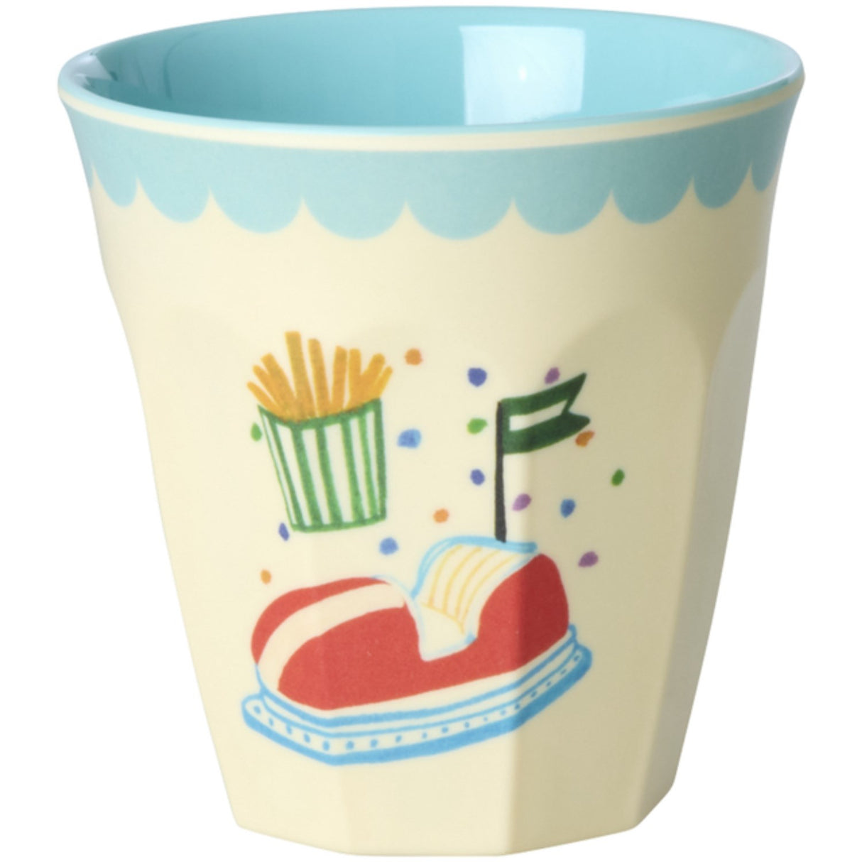 Rice Fun Fair Print Mint Melamine Kopper Small 6 Pakke