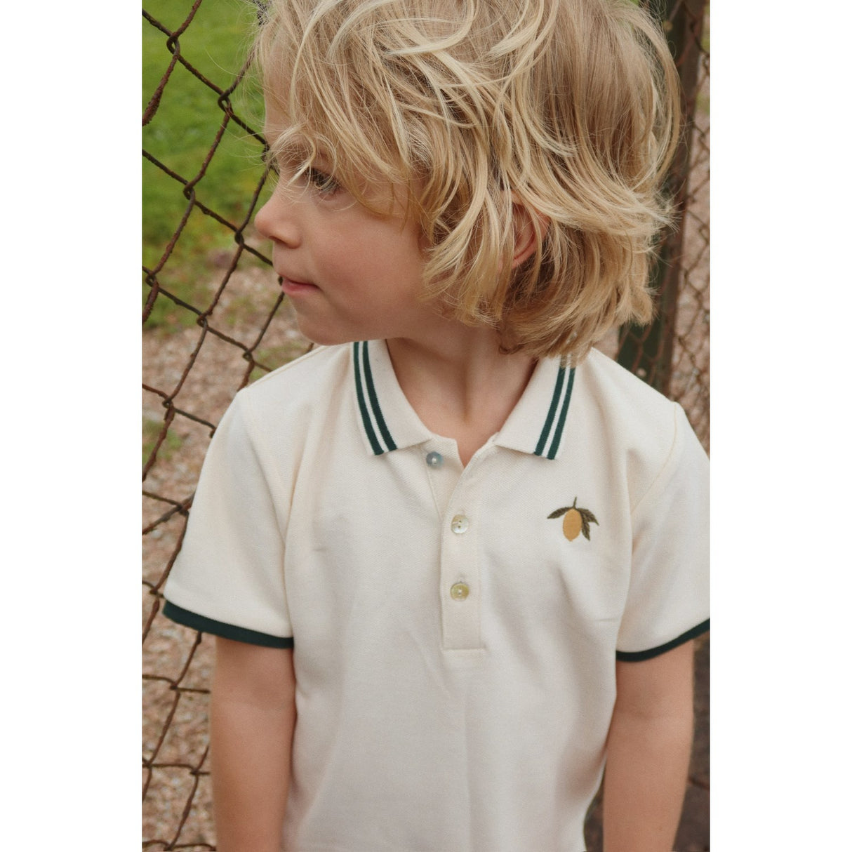 Konges Sløjd Antique White Florian Polo T-Skjorte Gots