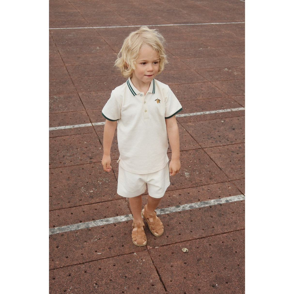 Konges Sløjd Antique White Florian Polo T-Skjorte Gots