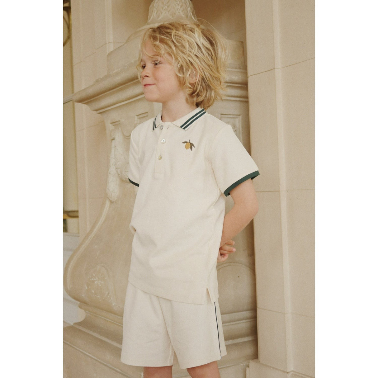 Konges Sløjd Antique White Florian Polo T-Skjorte Gots