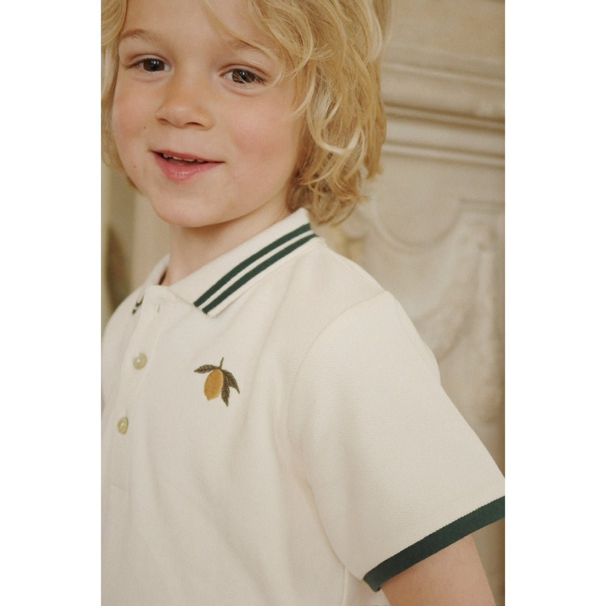 Konges Sløjd Antique White Florian Polo T-Skjorte Gots