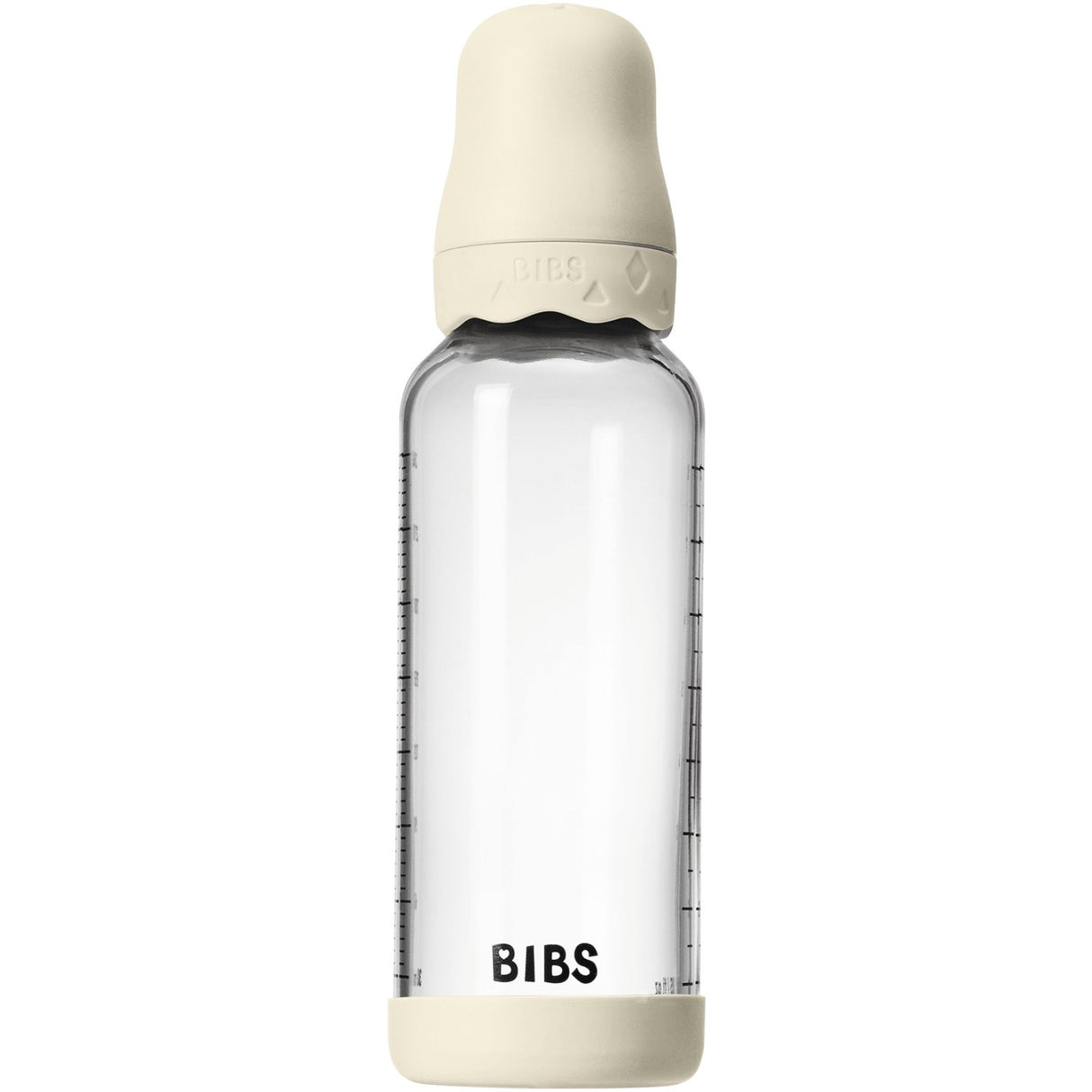 Bibs Ivory Glass Boheme Baby Flaske Round Latex Medium Flow