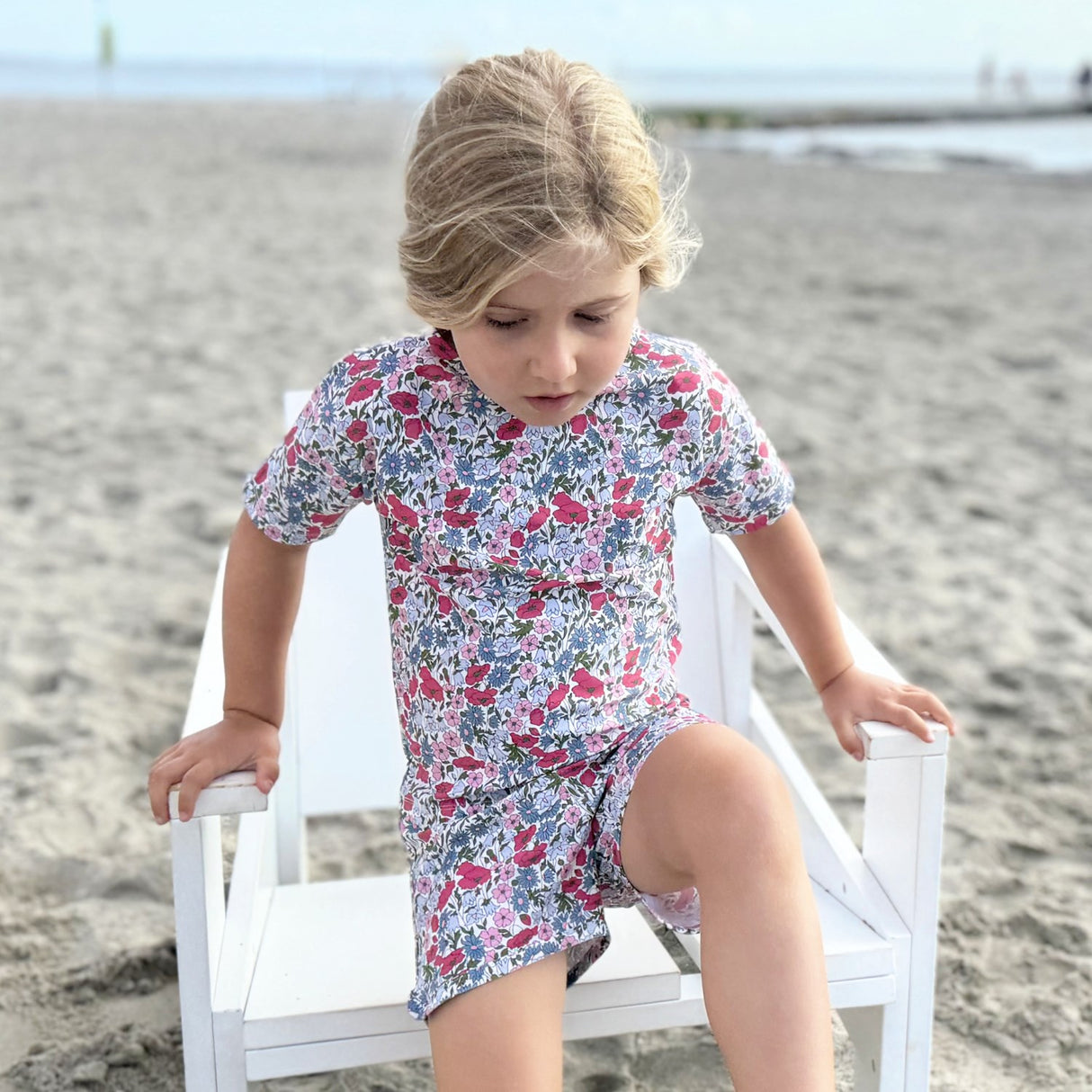 Petit Crabe Poppy & Daisy P Luna Boatneck Uv-T-shirt S/S - Med Liberty© Stoff