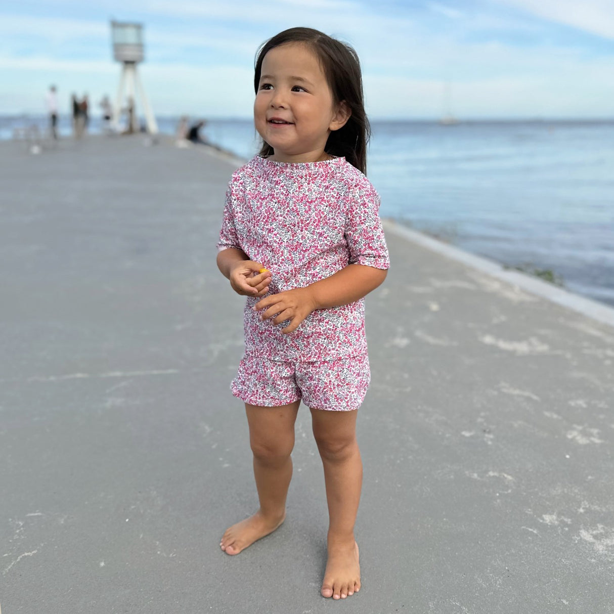 Petit Crabe Wiltshire Bud Luna Boatneck Uv-T-shirt S/S - Med Liberty© Stoff