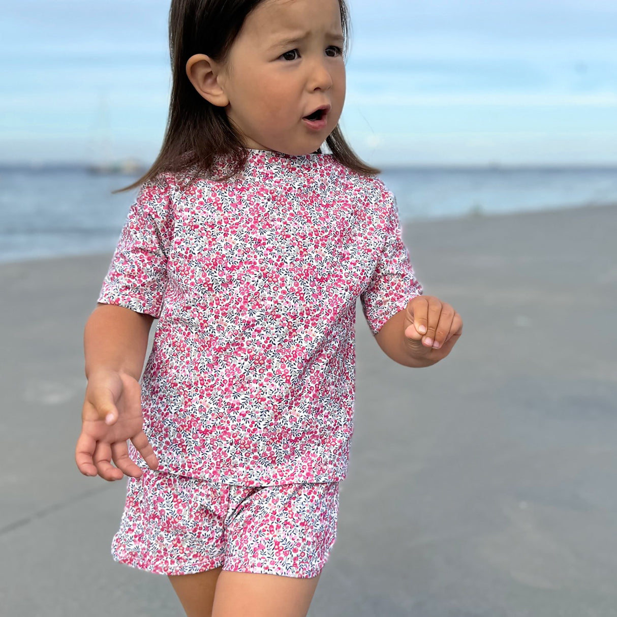 Petit Crabe Wiltshire Bud Luna Boatneck Uv-T-shirt S/S - Med Liberty© Stoff