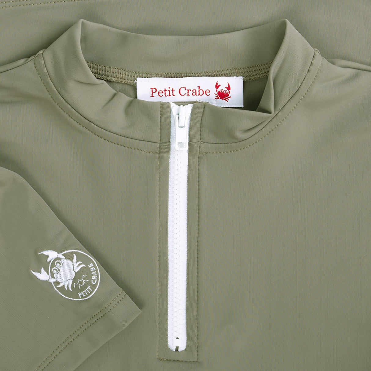 Petit Crabe Olive Max Half Zip Uv-Swim Skjorte S/S