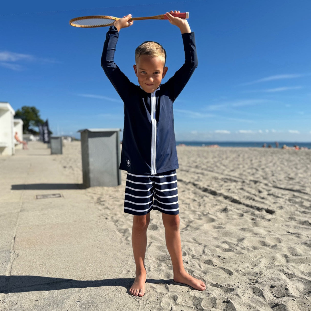 Petit Crabe Blue Basic Glidelås Uv-Swim Skjorte L/S