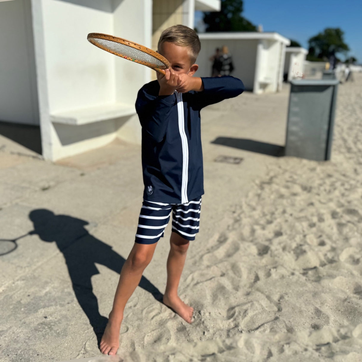 Petit Crabe Blue Basic Glidelås Uv-Swim Skjorte L/S