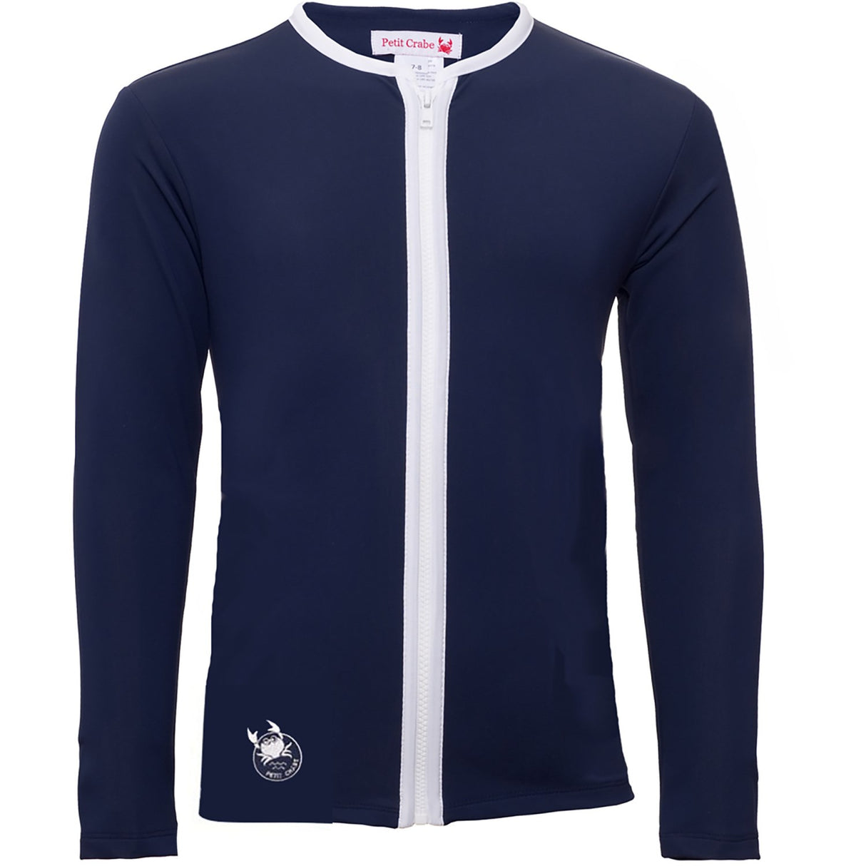 Petit Crabe Blue Basic Glidelås Uv-Swim Skjorte L/S