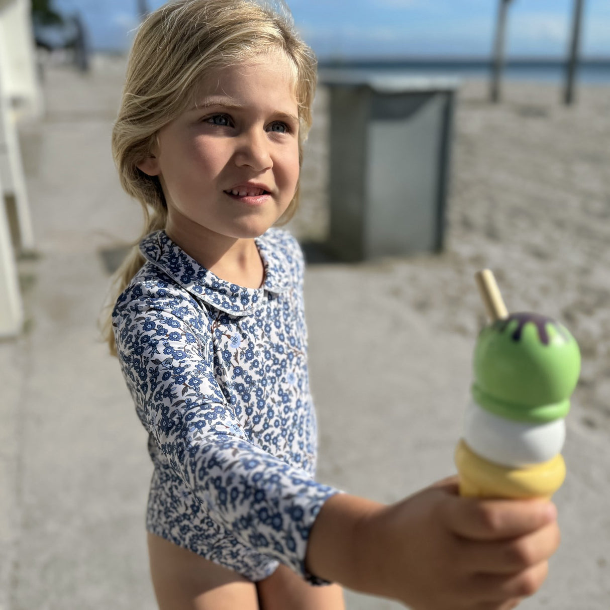 Petit Crabe Empress B Peeter Pan Halsbånd Badedrakt L/S - Made Med Liberty© Stoff