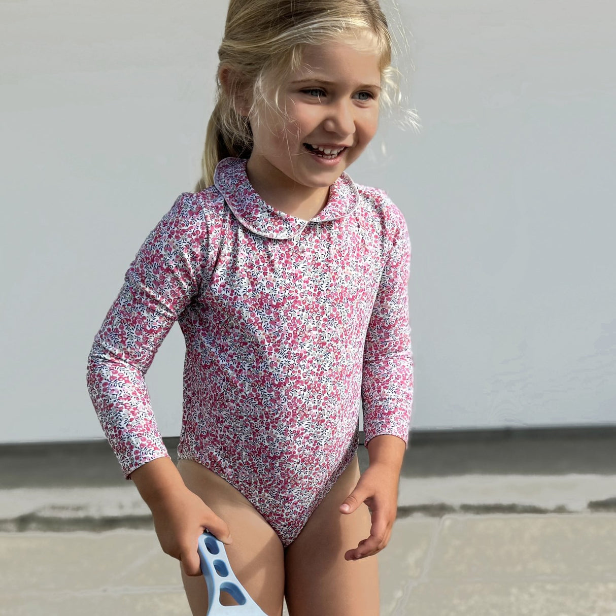 Petit Crabe Wiltshire Bud Peeter Pan Halsbånd Badedrakt L/S - Med Liberty© Stoff