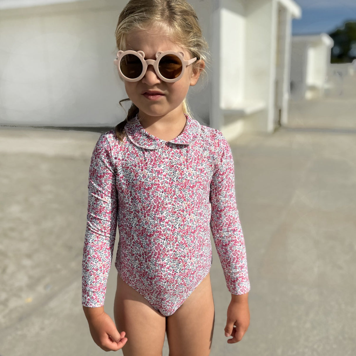 Petit Crabe Wiltshire Bud Peeter Pan Halsbånd Badedrakt L/S - Med Liberty© Stoff