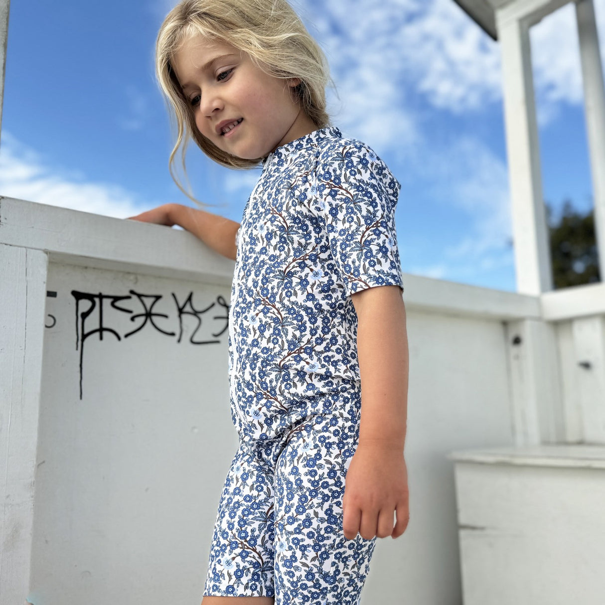 Petit Crabe Empress B Natsu Sunsuit S/S - Made Med Liberty© Stoff