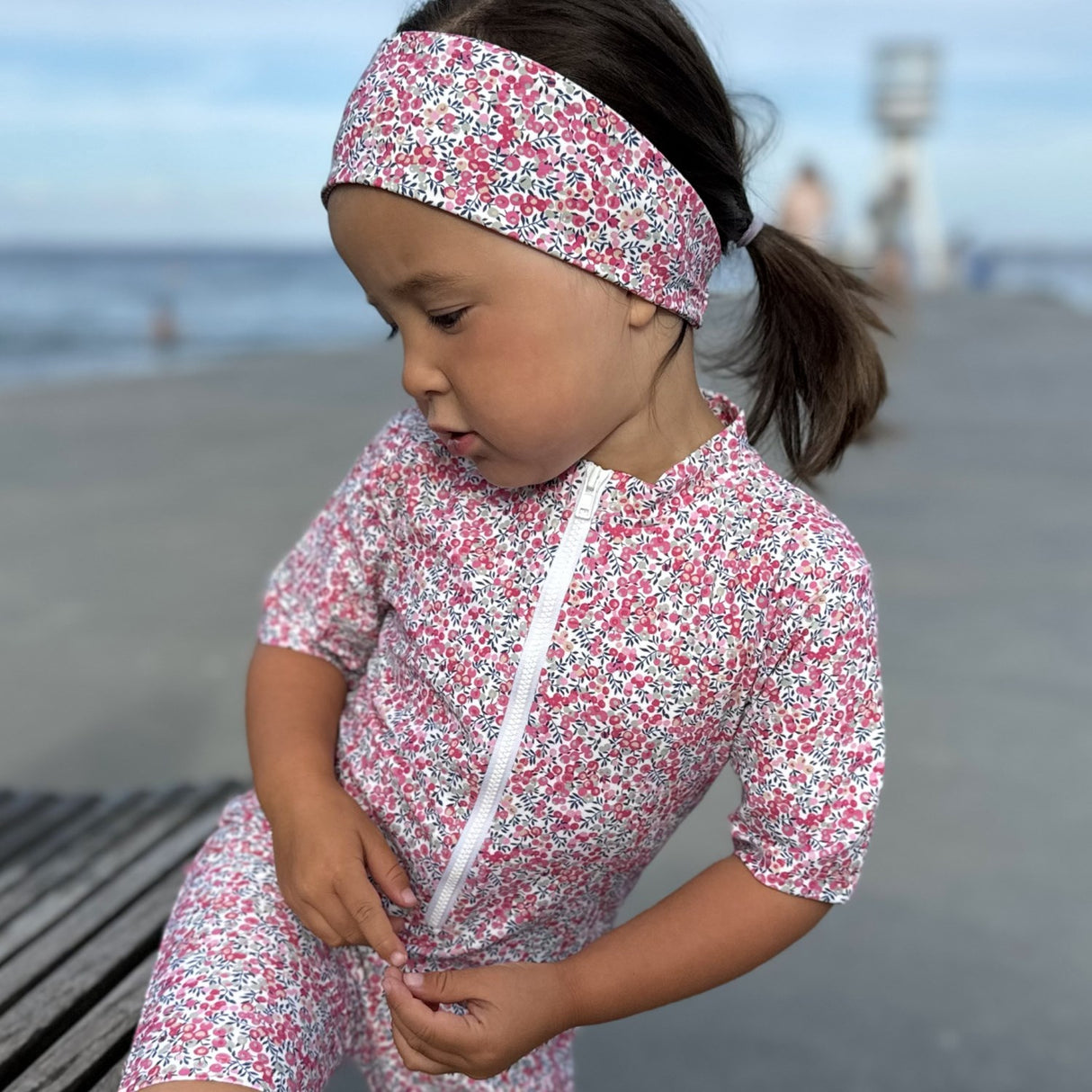 Petit Crabe Wiltshire Bud Natsu Sunsuit S/S - Made Med Liberty© Stoff