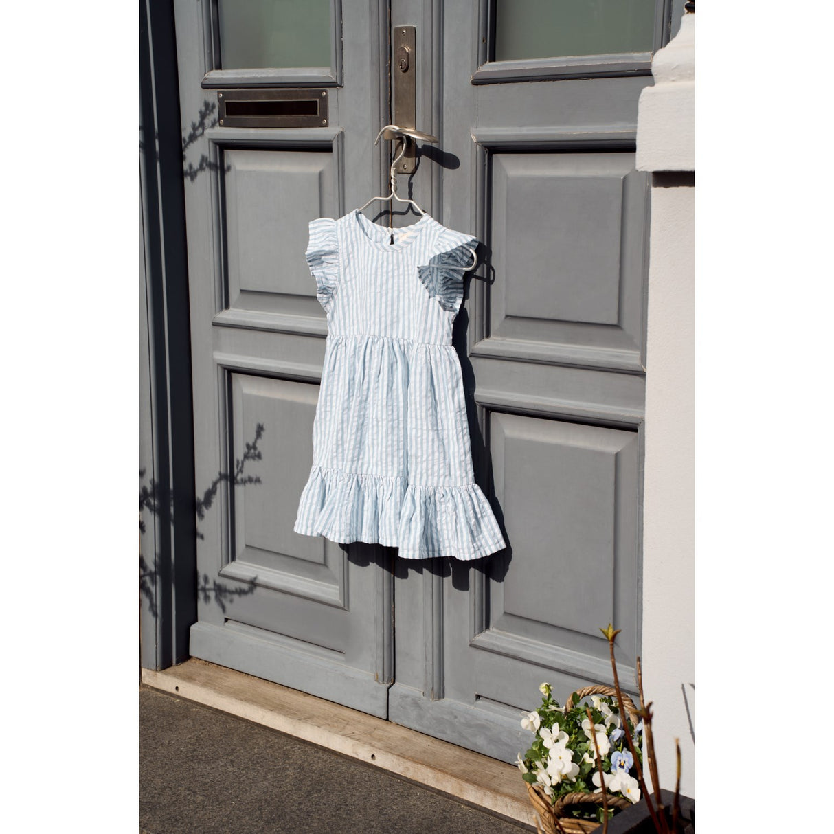 THE NEW Siblings X Luksusbaby Blue Fog Striped Ojo Kjole