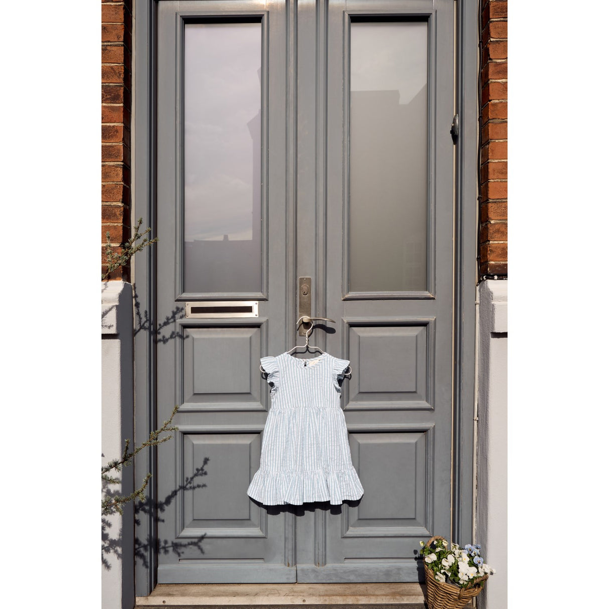 THE NEW Siblings X Luksusbaby Blue Fog Striped Ojo Kjole