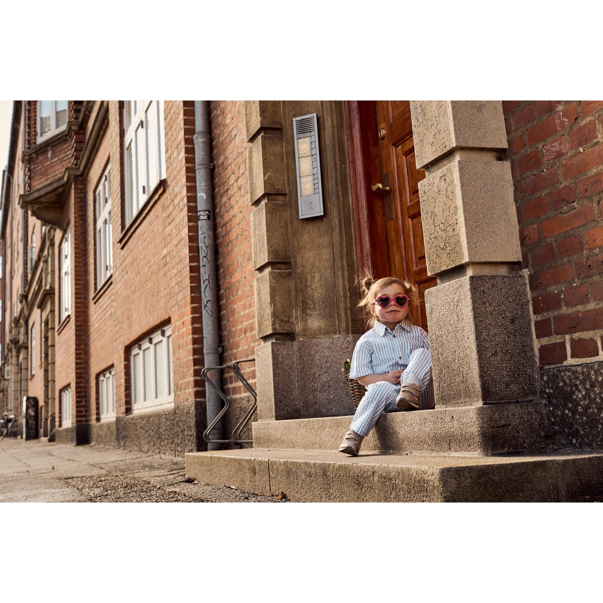 THE NEW Siblings X Luksusbaby Blue Fog Striped Ojo Shorts