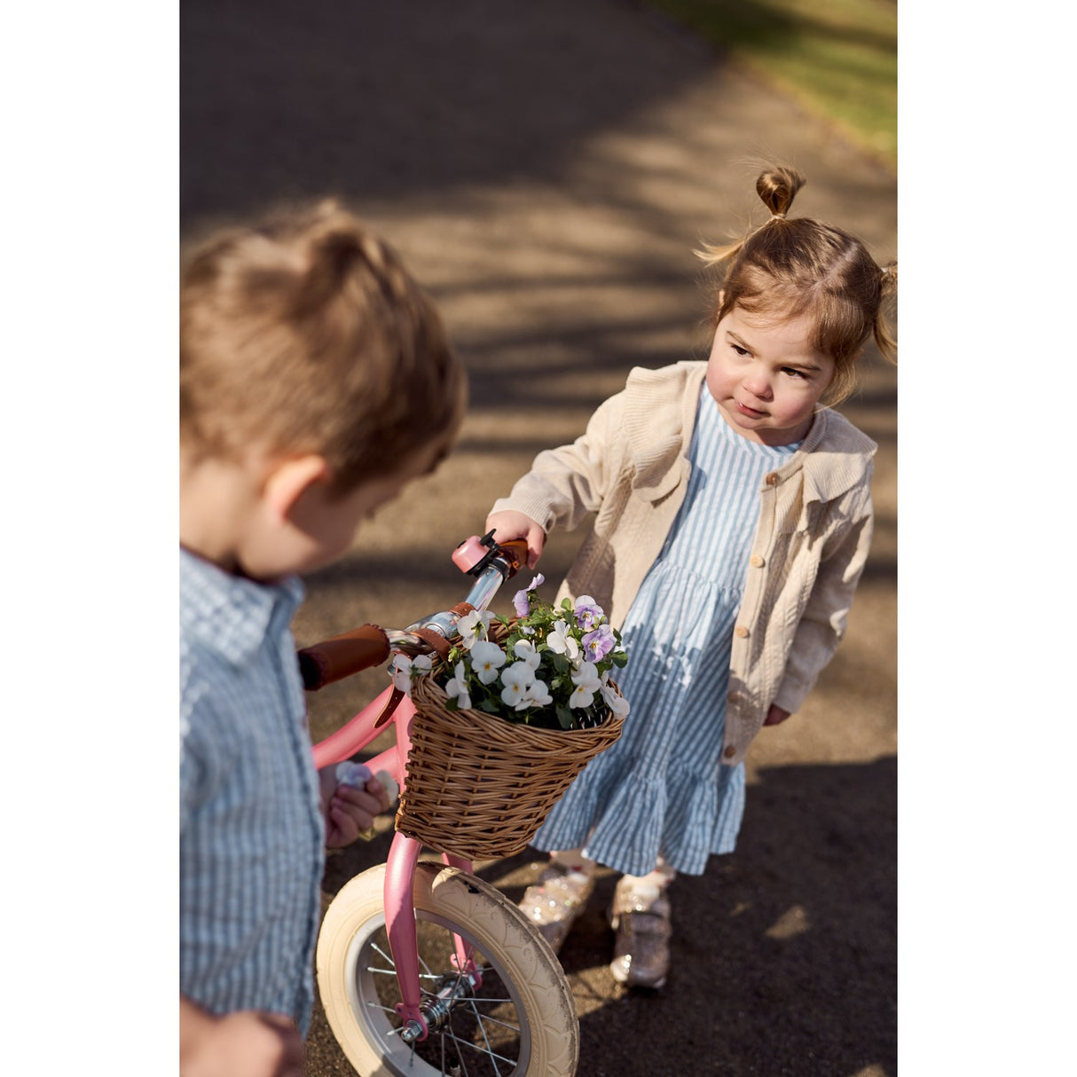 THE NEW Siblings X Luksusbaby Blue Fog Striped Ojo Kjole