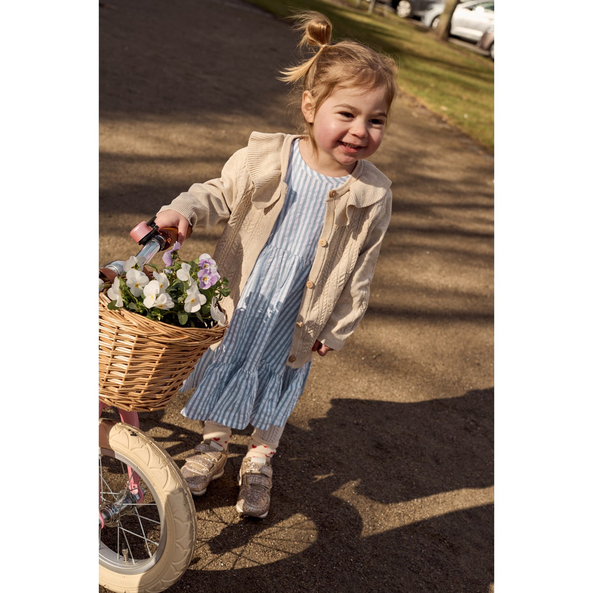 THE NEW Siblings X Luksusbaby Blue Fog Striped Ojo Shorts