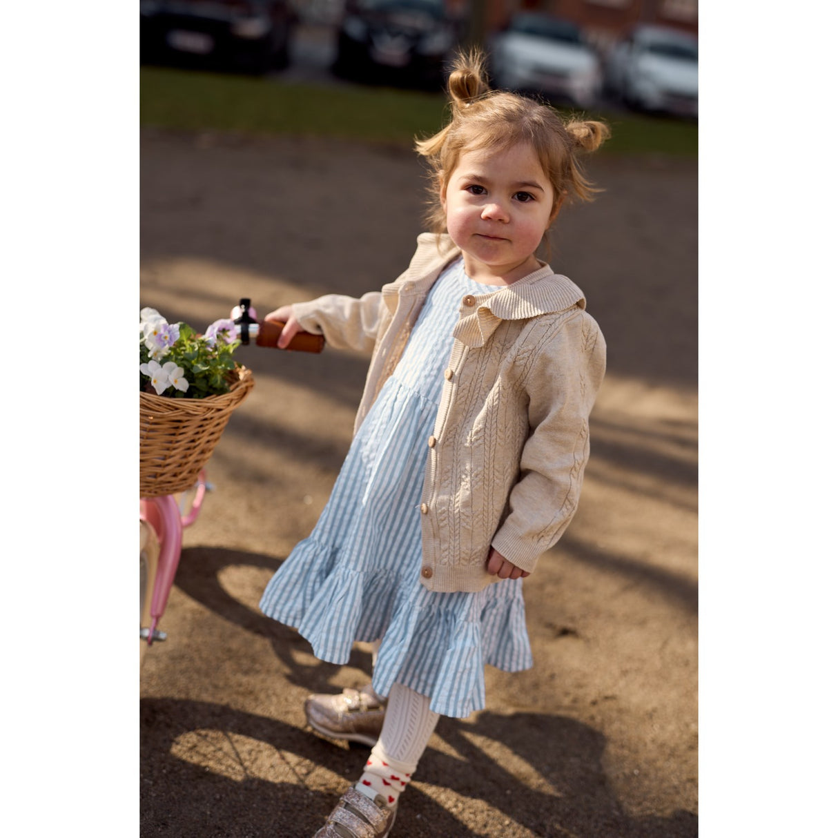 THE NEW Siblings X Luksusbaby Blue Fog Striped Ojo Kjole