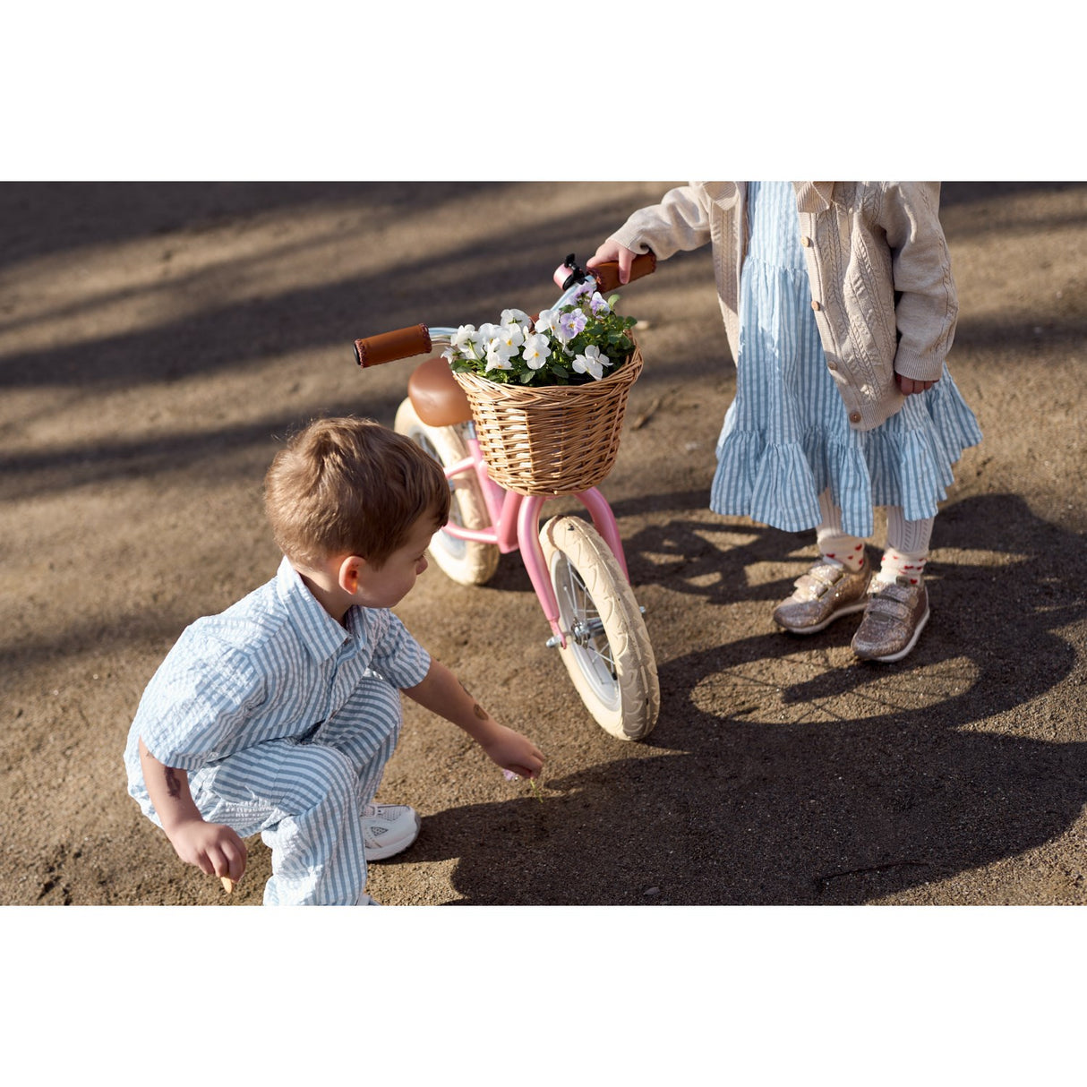 THE NEW Siblings X Luksusbaby Blue Fog Striped Ojo Kjole