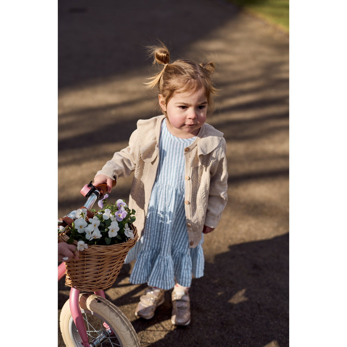 THE NEW Siblings X Luksusbaby Blue Fog Striped Ojo Kjole