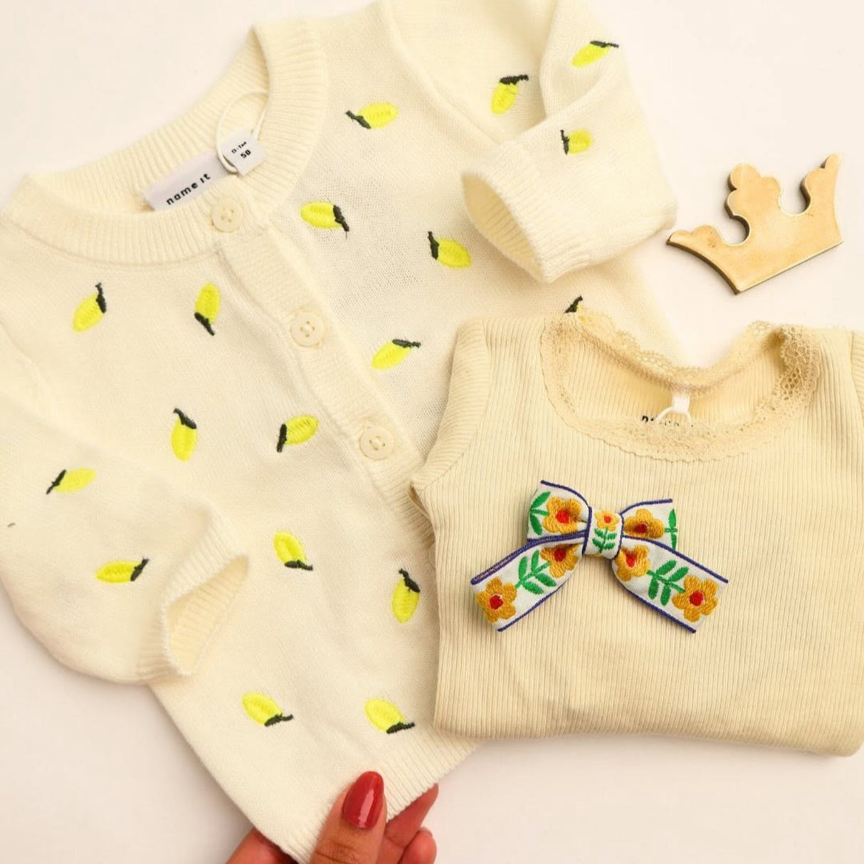 Name It Cloud Dancer Detrille Strikk Cardigan