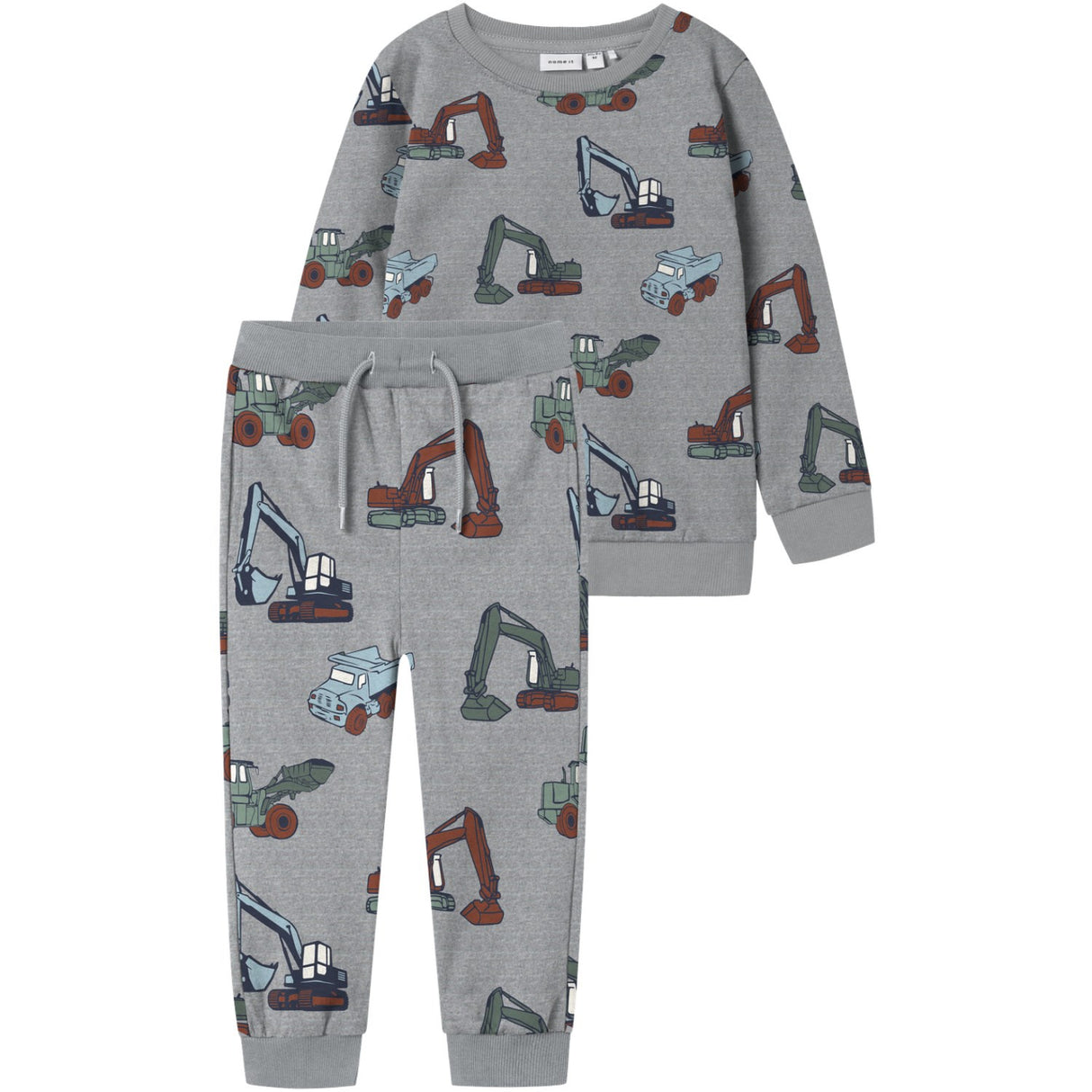 Name It Grey Melange Nmmnenean Ls Swe Bru Pb Sett