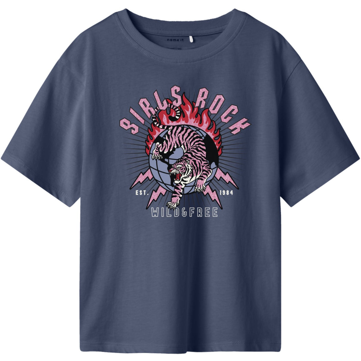 Name It Blue Indigo Nkfkassandra Ss Nreg Topp Pb