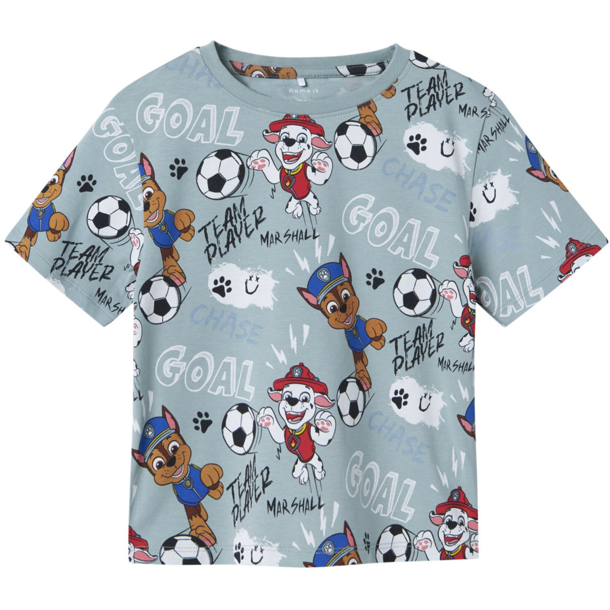 Name It Dusty Blue Nmmjubi Paw Nreg Ss Topp Cplg