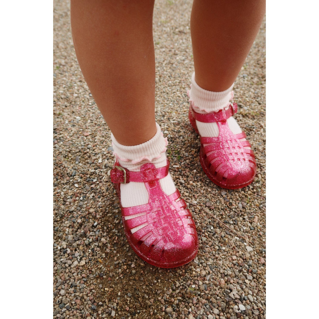 Konges Sløjd Rose/Off White 2 Pack Rib Frill Strømper