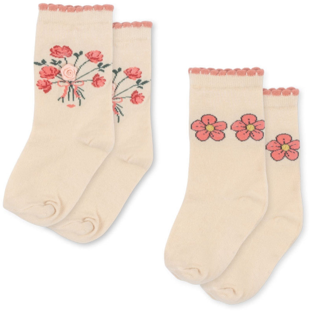 Konges Sløjd Rose Mix 2 Pack Rose Strømper