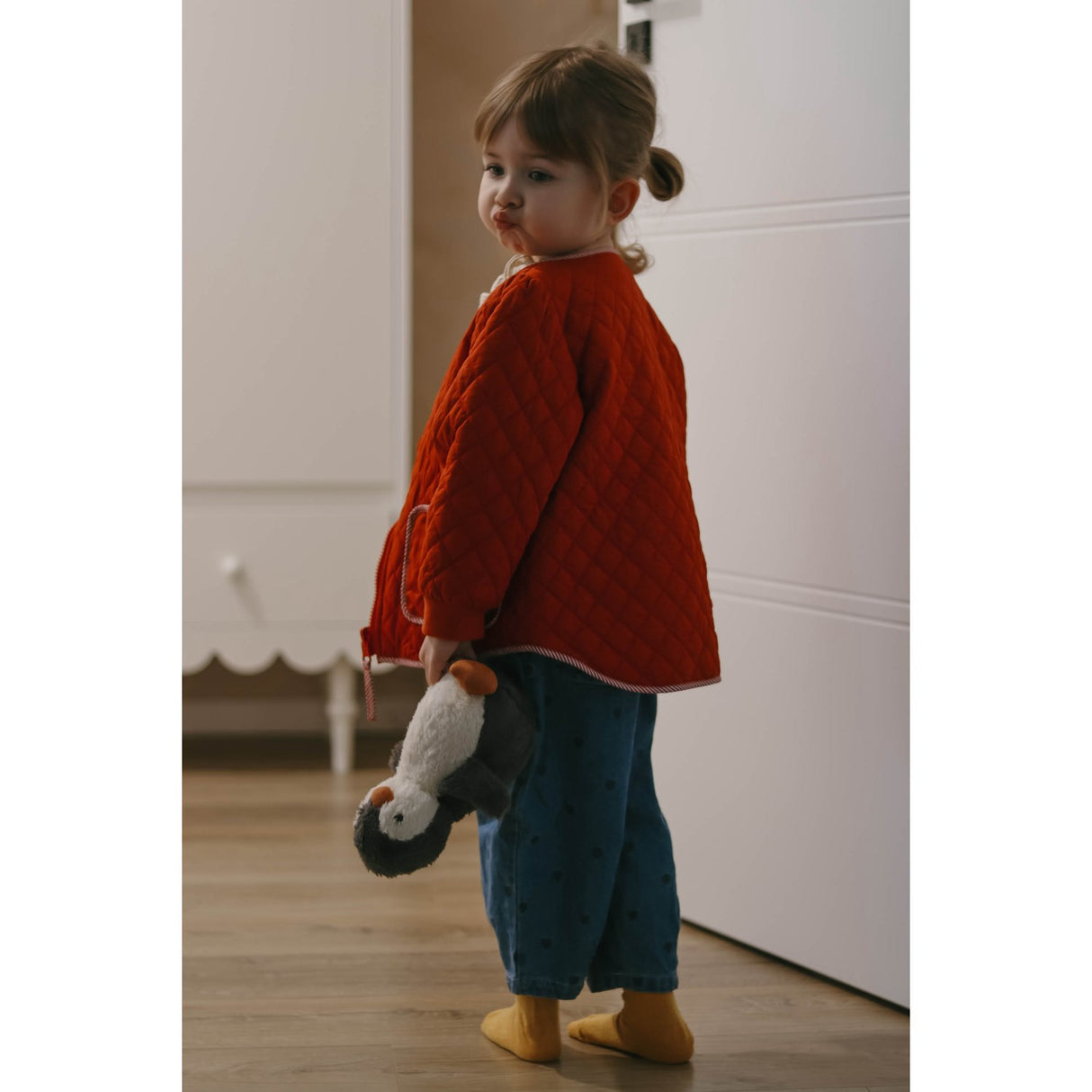 Fliink Pompeian Red Aop Kota Berry Jakke