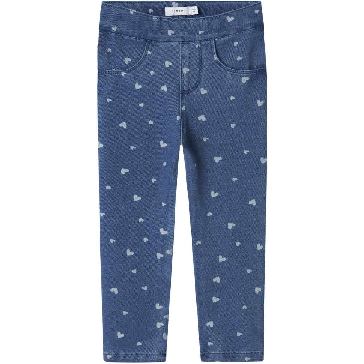 Name It Medium Blue Denim Heart Nmfsalli Slim Dnm Leggings 2352-Vb Noos