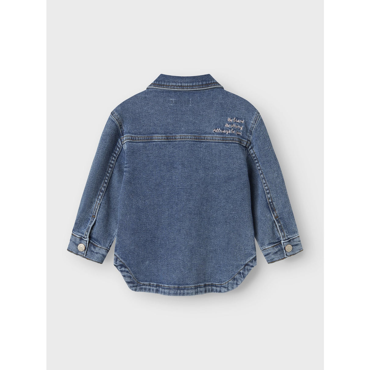 Name It Medium Blue Denim Bow Embroidery Nmfdevi Dnm Emb Jakke 1224-Sm K