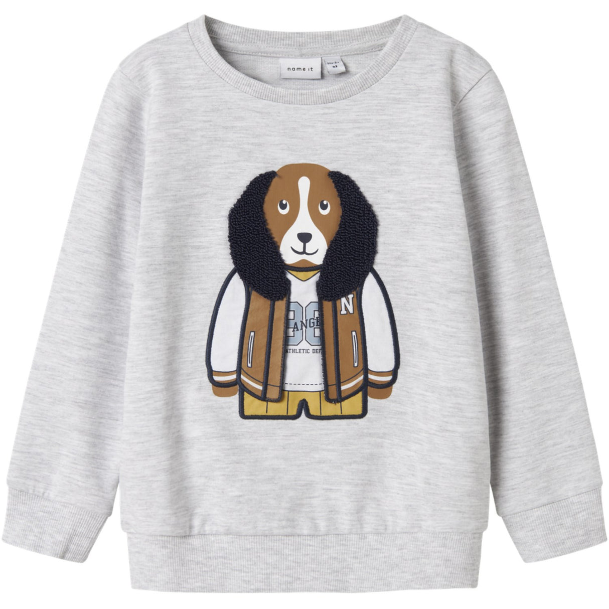 Name It Light Grey Melange Nmmkamden Ls Sweat Unb