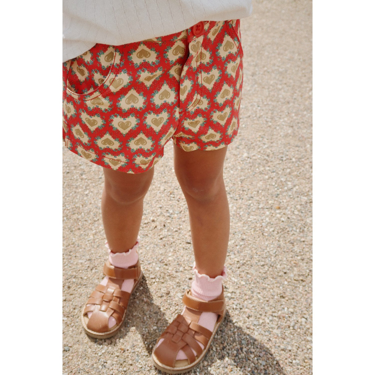 Konges Sløjd Rose/Off White 2 Pack Rib Frill Strømper