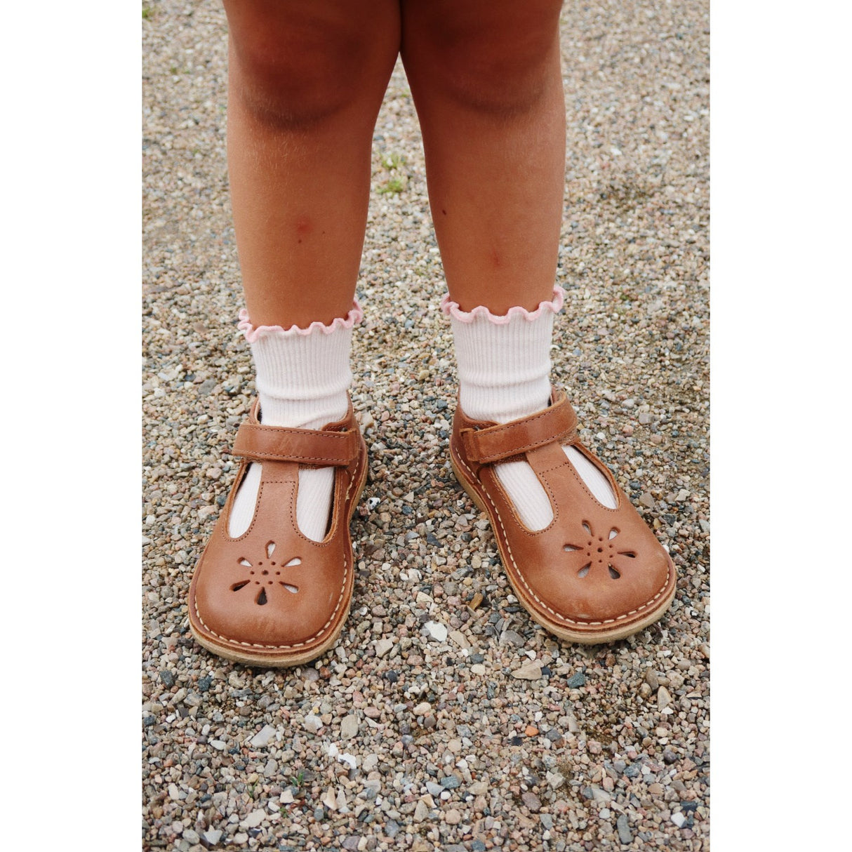 Konges Sløjd Rose/Off White 2 Pack Rib Frill Strømper