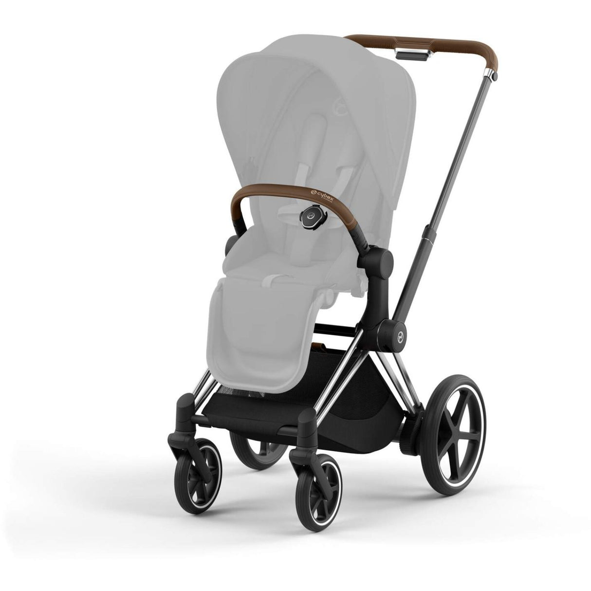 Cybex Chrome Brown E-Priam Stel Inkl. Hård Sædedel